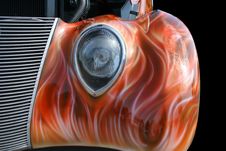 Classic Car Headlight Royalty Free Stock Photo