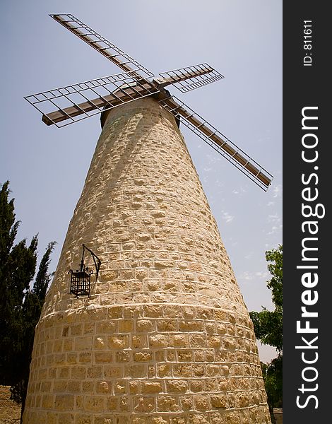 Montefiore windmill in Jerusalem - very large image