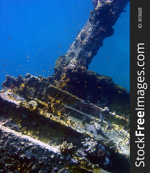 The ship wreck of the postal ship in the Virgin Islands. The ship wreck of the postal ship in the Virgin Islands.