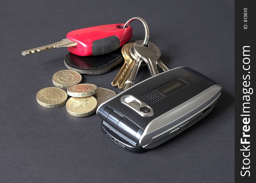 Keys Coins And Phone