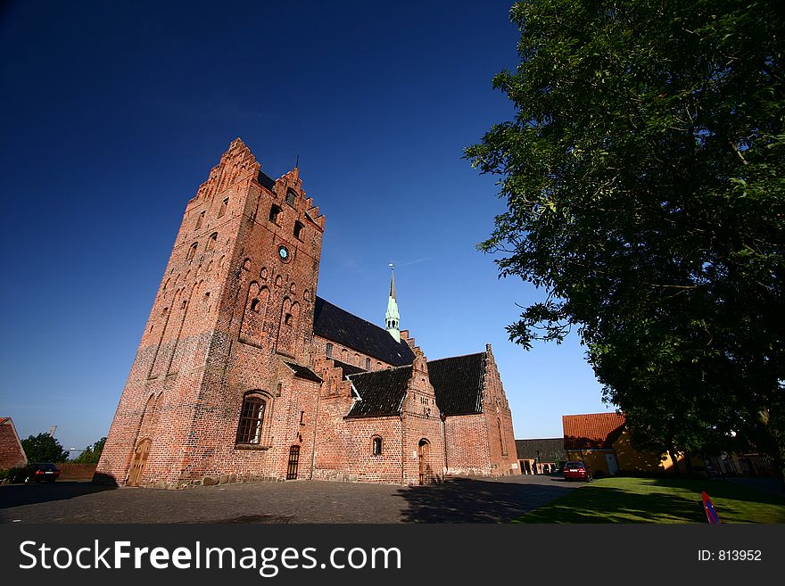 Church  in denmark s sunny summer day