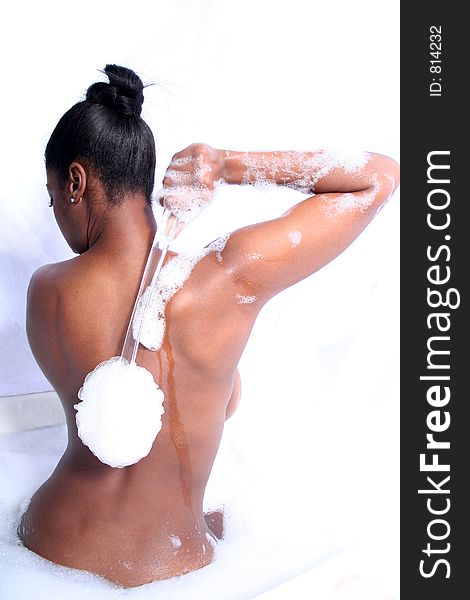 African American Woman in Bath