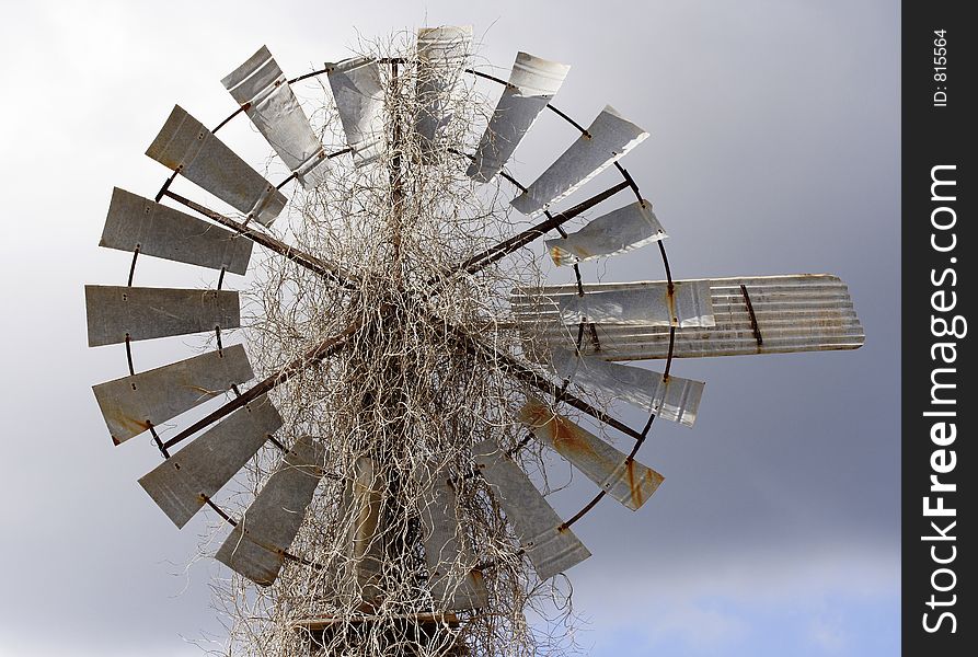 Image of an old australian windmill in the outback. Image of an old australian windmill in the outback