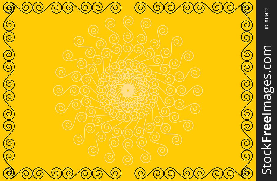 Spirals border background illustration
