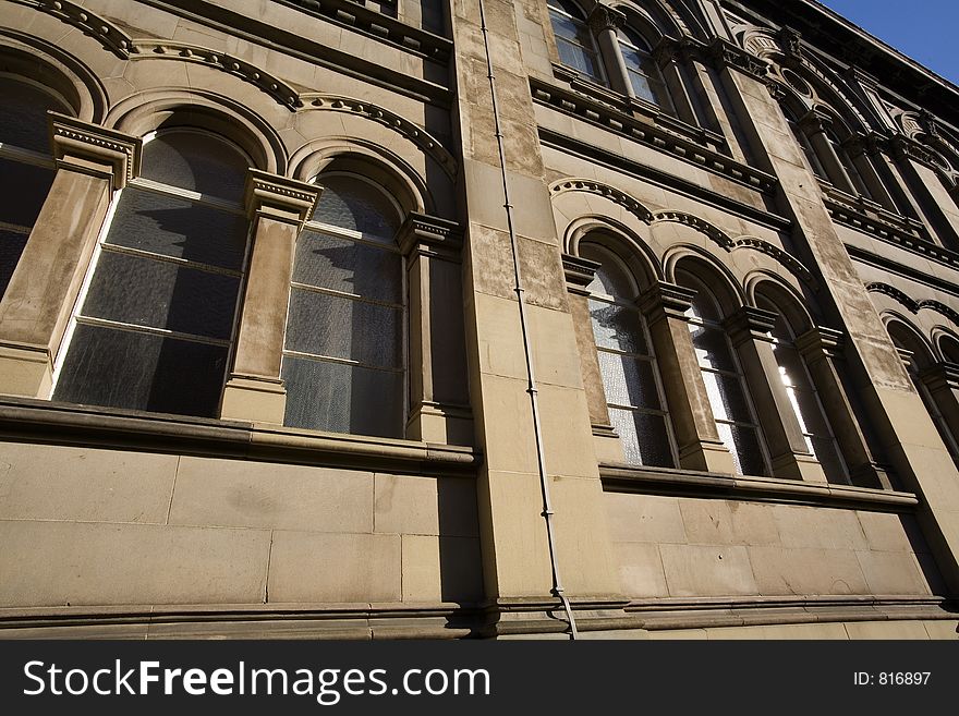 Wide angle view of an 1800's building. Edinburgh, Scotland. Wide angle view of an 1800's building. Edinburgh, Scotland