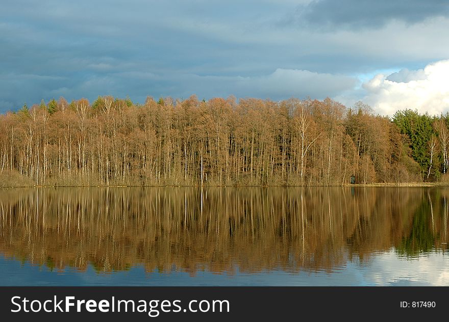 Beautiful lake in the forest in spring, Russia. Beautiful lake in the forest in spring, Russia.
