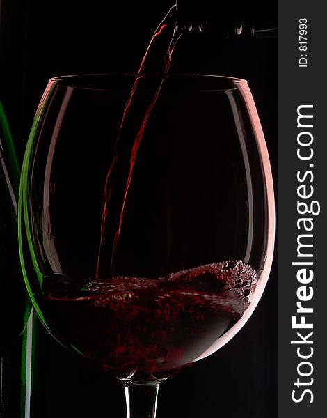 Still life photography of wine and wine glass. Still life photography of wine and wine glass