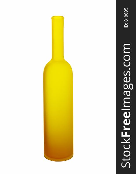 Yellow bottle isolated