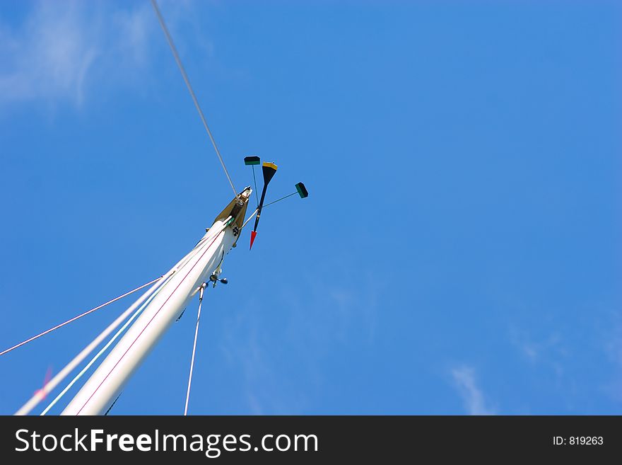 Sailboat cruissing in the mediterranean coast