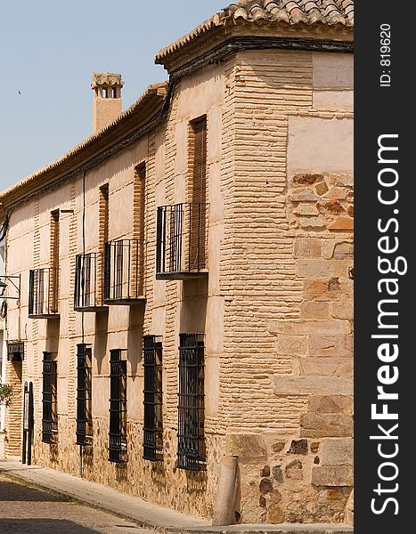 Spanish Village houses in narrow streets. Spanish Village houses in narrow streets