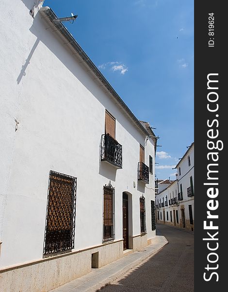 Spanish Village houses in narrow streets. Spanish Village houses in narrow streets