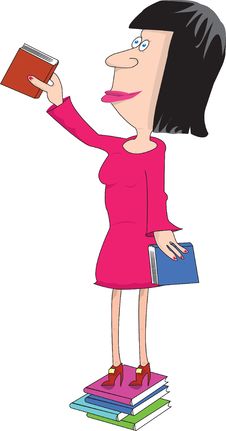 Female With Books Royalty Free Stock Image