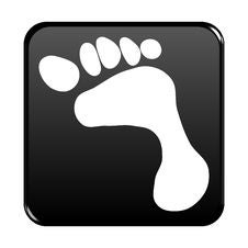 Foot Web Button Stock Photography