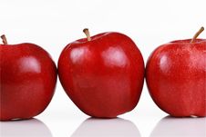 Three Shiny Red Apples Royalty Free Stock Images Three Shiny Red Apples Royalty Free Stock Images