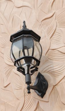 The Electric Lamp On Wall Stock Photography The Electric Lamp On Wall Stock Photography