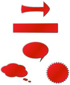 Red Speech And Talk Bubbles Stock Photography