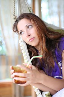 Girl Drinking Lemonade Stock Images Girl Drinking Lemonade Stock Images