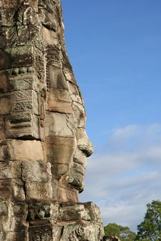 Face At Bayon Temple Royalty Free Stock Photo Face At Bayon Temple Royalty Free Stock Photo