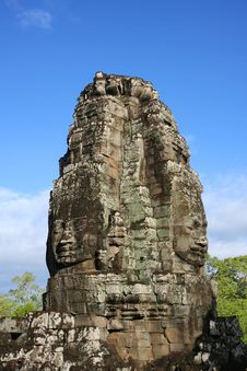 Faces At Bayon Temple Royalty Free Stock Photography Faces At Bayon Temple Royalty Free Stock Photography