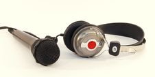 Microphone And Headphones Royalty Free Stock Images