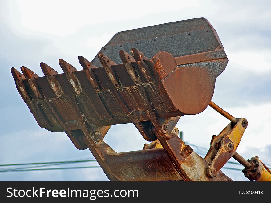 View of an old excavator