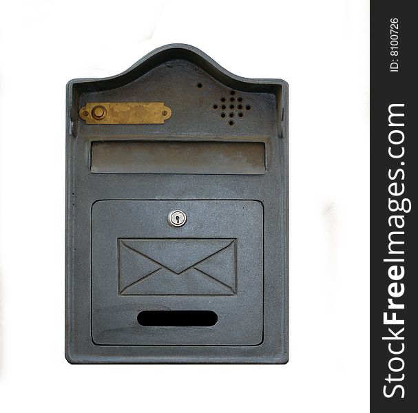 Tradicional mailbox in a white background