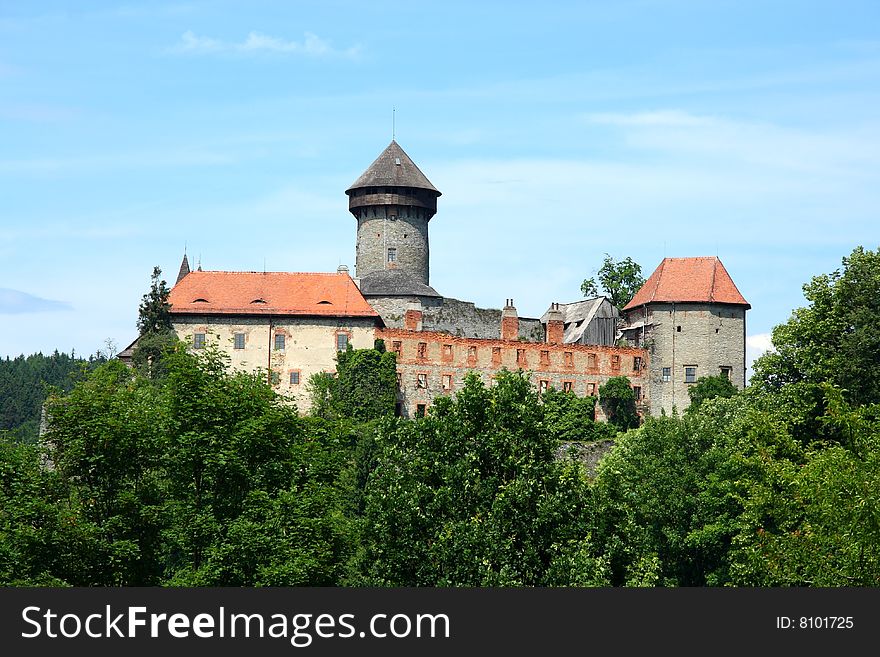 Castle in the Czech Republic. Czech name Sovinec