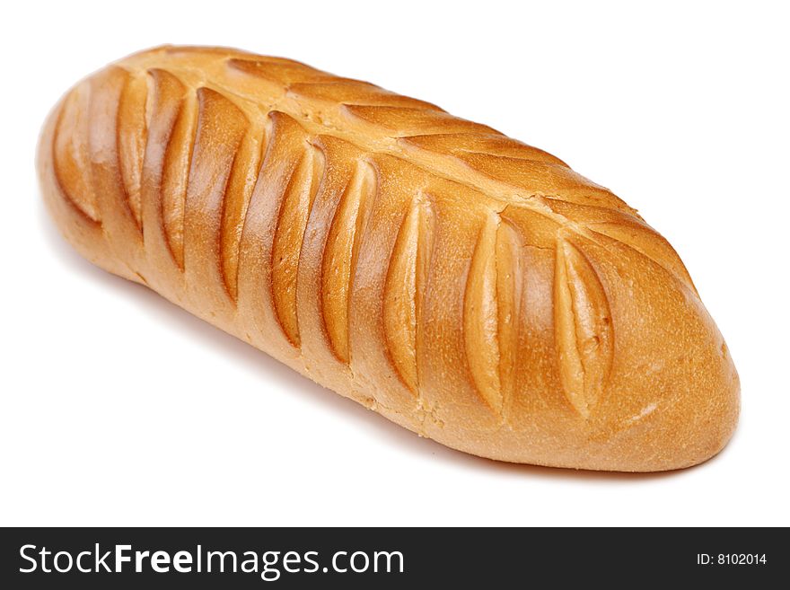 Bread isolated over white background