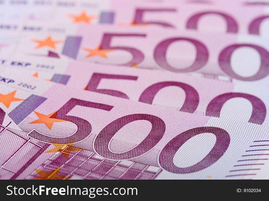 500 euro banknotes, can be used as a background