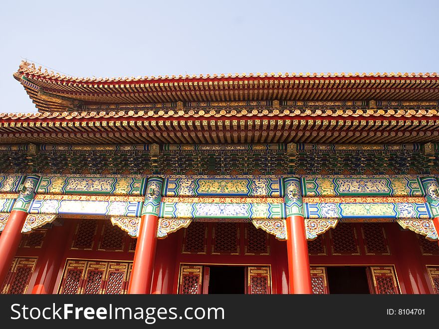 Great historical chinese archetecture in the forbidden city. Great historical chinese archetecture in the forbidden city