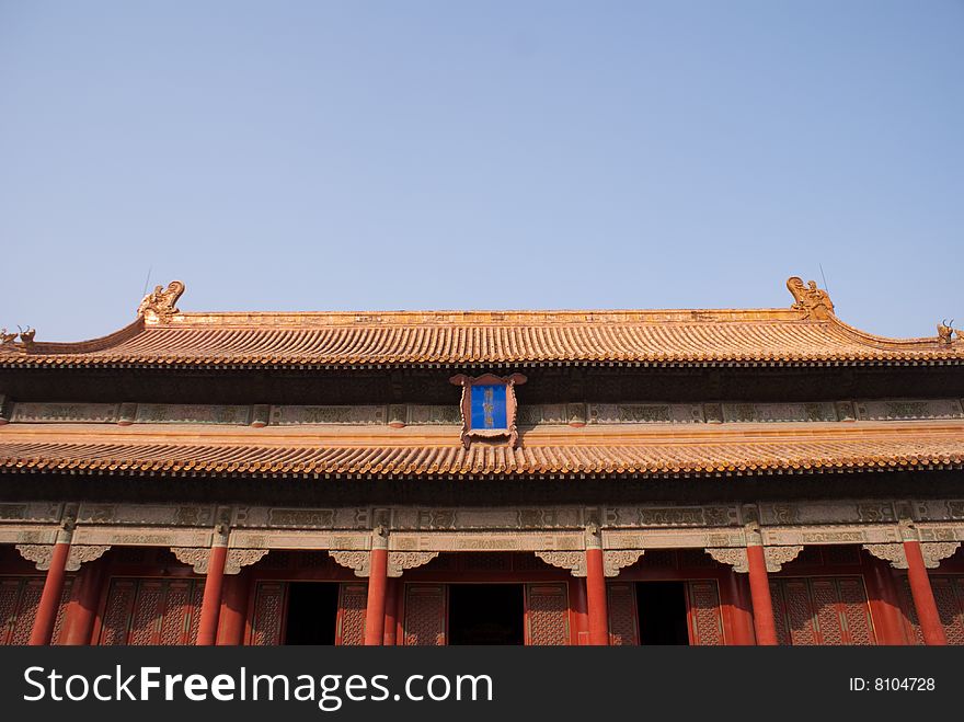 The royal forbidden city in winter beijing. The royal forbidden city in winter beijing