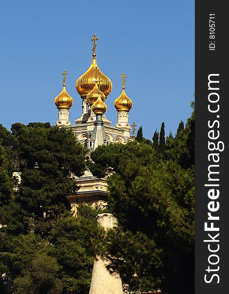 Russian ORTHODOX CHURCH Marie Magdaliny Jerusalem Israel