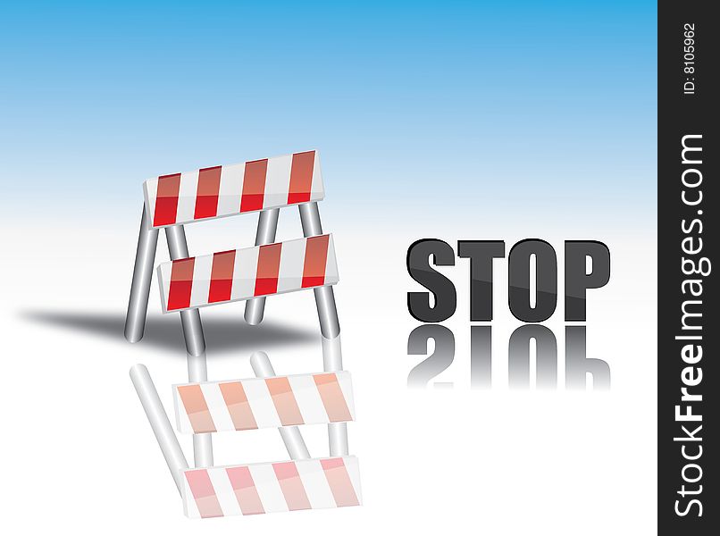 Stop sign with Blue Background
