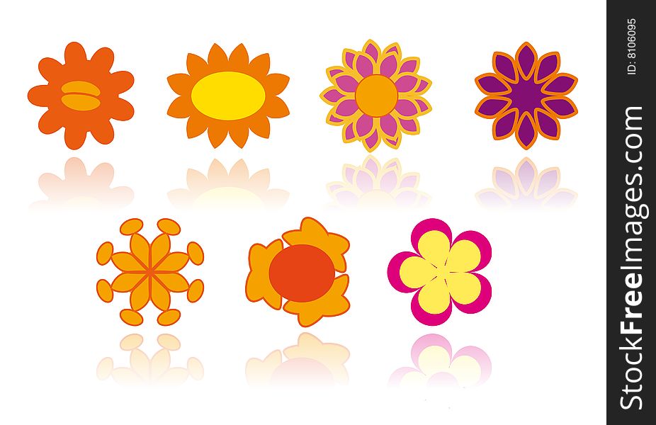 Different Flowers - Vector Image