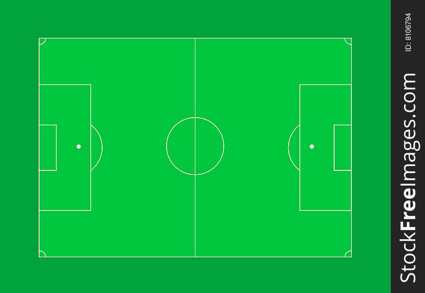 Soccer field layout for design