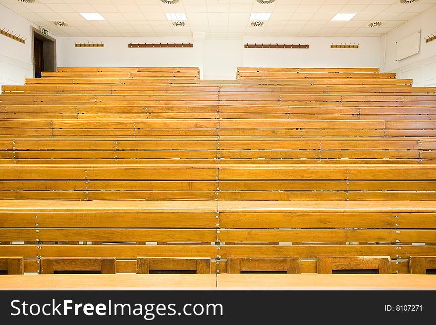 Empty high school or university classroom. Empty high school or university classroom