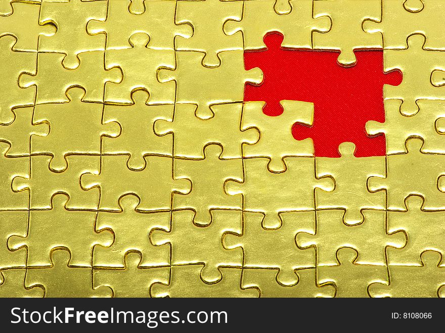 Background of gold jigsaw puzzle. Background of gold jigsaw puzzle