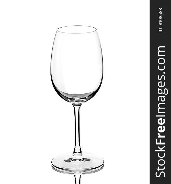 Image of transparent empty wine glass