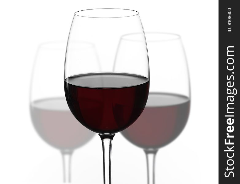 Red wine isolated on white background. Red wine isolated on white background