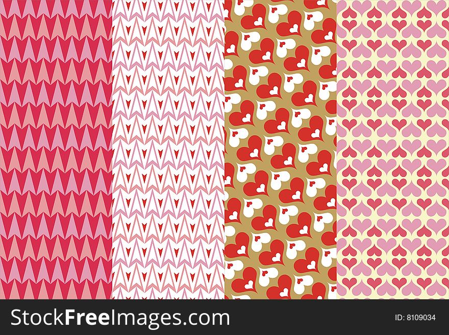 Vector hearts backgrounds for decoration