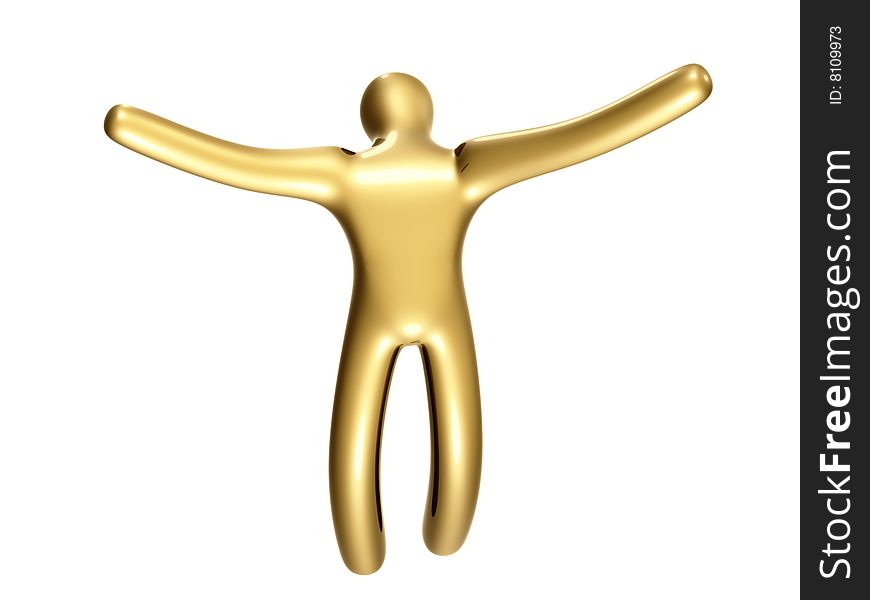 friend icon figure on reaching success pose