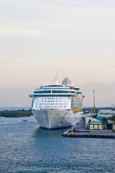 Cruise Ship Tied To Dock Royalty Free Stock Image Cruise Ship Tied To Dock Royalty Free Stock Image