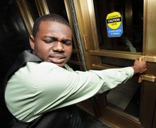 Trying To Open The Door Stock Photos Trying To Open The Door Stock Photos