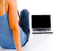 Female Student And Laptop Royalty Free Stock Image