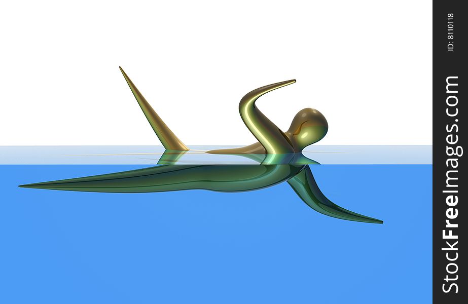 Swim sport icon figure