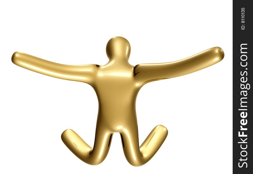 friend icon figure on reaching success pose