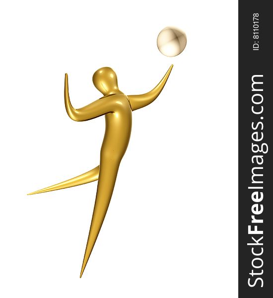 Volley Ball Sport Icon Figure