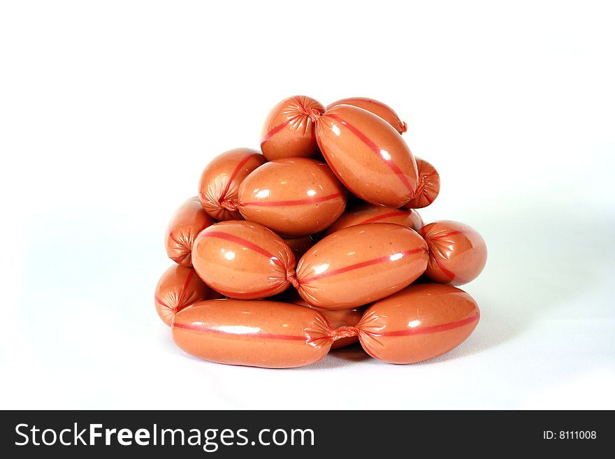Sausage On A White Background