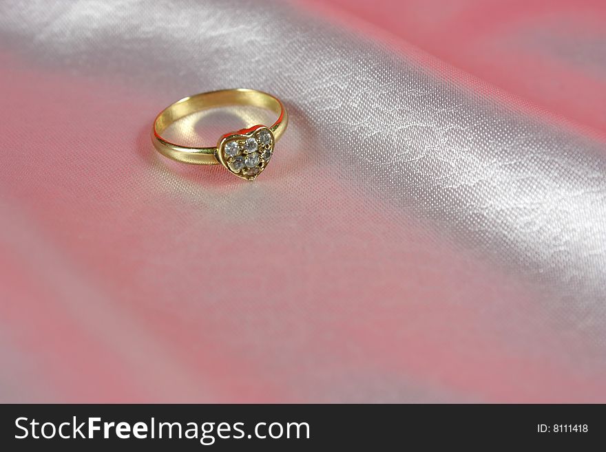 Heart shaped ring isolated