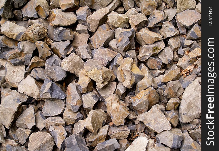 Multiple Broken Flint Rocks Background